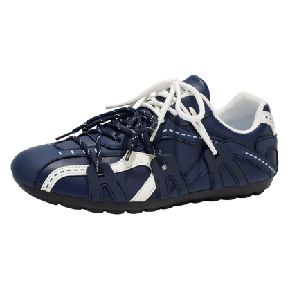 ♛𝔽𝕦𝕤𝕚𝕠𝕟 𝔽𝕠𝕔𝕦𝕤☢︎ᴄᴀꜱᴜᴀʟ ꜱɴᴇᴀᴋᴇʀ ♜ ✽𝟤𝟢𝟤𝟧✽秋冬新款運動包覆平底賽車運動鞋  男女款  情侶款 大🦶款 (39-46號) M28