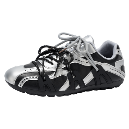 ♛𝔽𝕦𝕤𝕚𝕠𝕟 𝔽𝕠𝕔𝕦𝕤☢︎ᴄᴀꜱᴜᴀʟ ꜱɴᴇᴀᴋᴇʀ ♜ ✽𝟤𝟢𝟤𝟧✽秋冬新款運動包覆平底賽車運動鞋  男女款  情侶款 大🦶款 (39-46號) M28