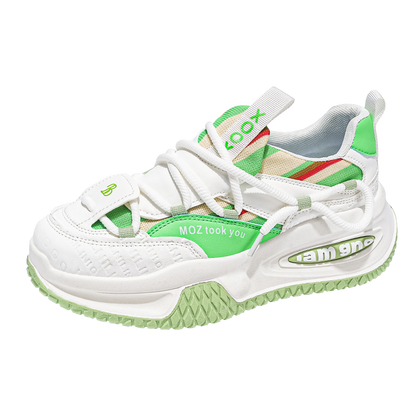 ♛𝔽𝕦𝕤𝕚𝕠𝕟 𝔽𝕠𝕔𝕦𝕤☢︎ᴄᴀꜱᴜᴀʟ ꜱɴᴇᴀᴋᴇʀ ♜✽𝟤𝟢𝟤𝟧✽ 春夏新款隱形增高鱷魚風老爹鞋運動鞋 男女款 大🦶款 (39-48號)xf282